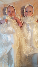 Load image into Gallery viewer, Harmony - Traditional Lace Christening Gown with Matching Bonnet
