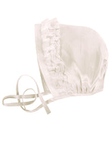 Load image into Gallery viewer, Zeynah -  Ivory Silk Christening Bonnet
