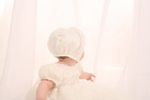 Load image into Gallery viewer, Zeynah -  Ivory Silk Christening Bonnet